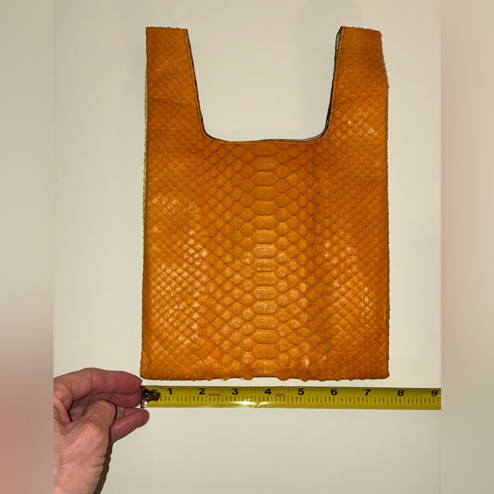 Rare auth python two tone mini shopper by Hayward… - image 4